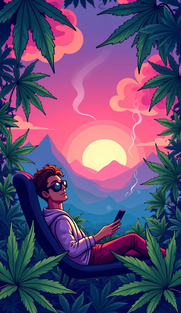 Create a cool marijuana themed wallpaper for my hmg account background