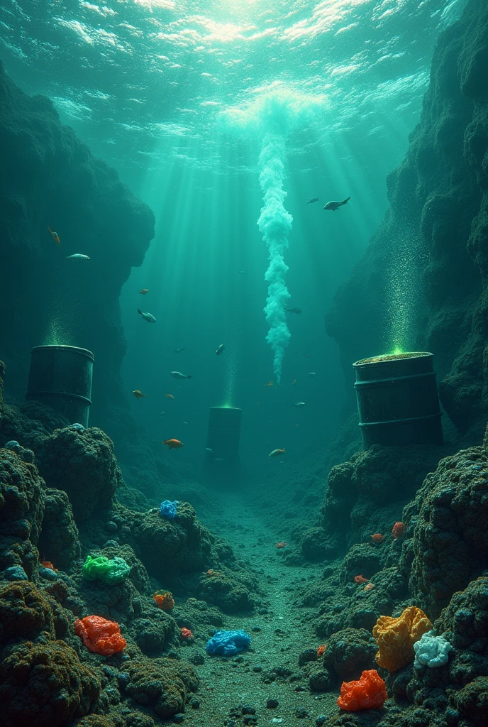in an image put these types of marine pollution
:
Plastic contamination Chemical contamination Hydrocarbon contamination Nutrient contamination Thermal contamination Radioactive Waste Contamination Solid Waste Contamination Noise Pollution