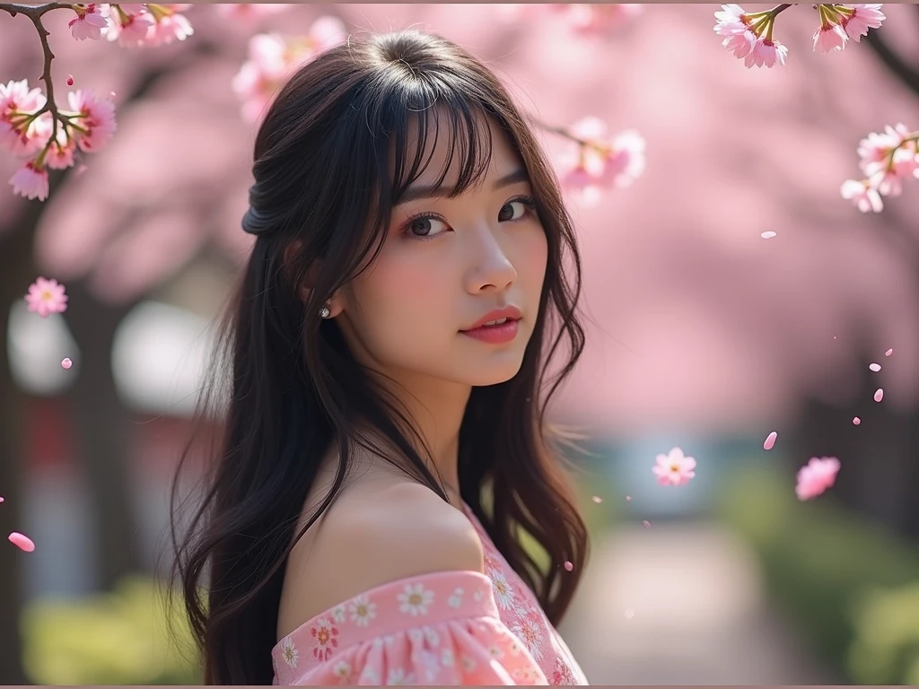 Japanese cute woman Long Hair Realistic Beautiful Skin