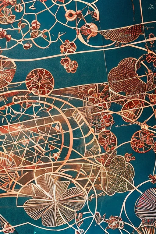 (ultra detailed, absolutely resolution, best quality:1.3), the entire image shows glass with fine cracks, and the cracks create prism effect that causes the glass to reflect light in iridescent way, it becomes like stained glass, fusion of watercolors and oil paintings, fusion of paper cutting and shadow puppetry, mix of Japanese painting, ukiyo-e and woodblock prints, mix of monochrome and color, conceptual installation art, 2.5D, delicate and dynamic, artistic, hyper, graphic CG digital art