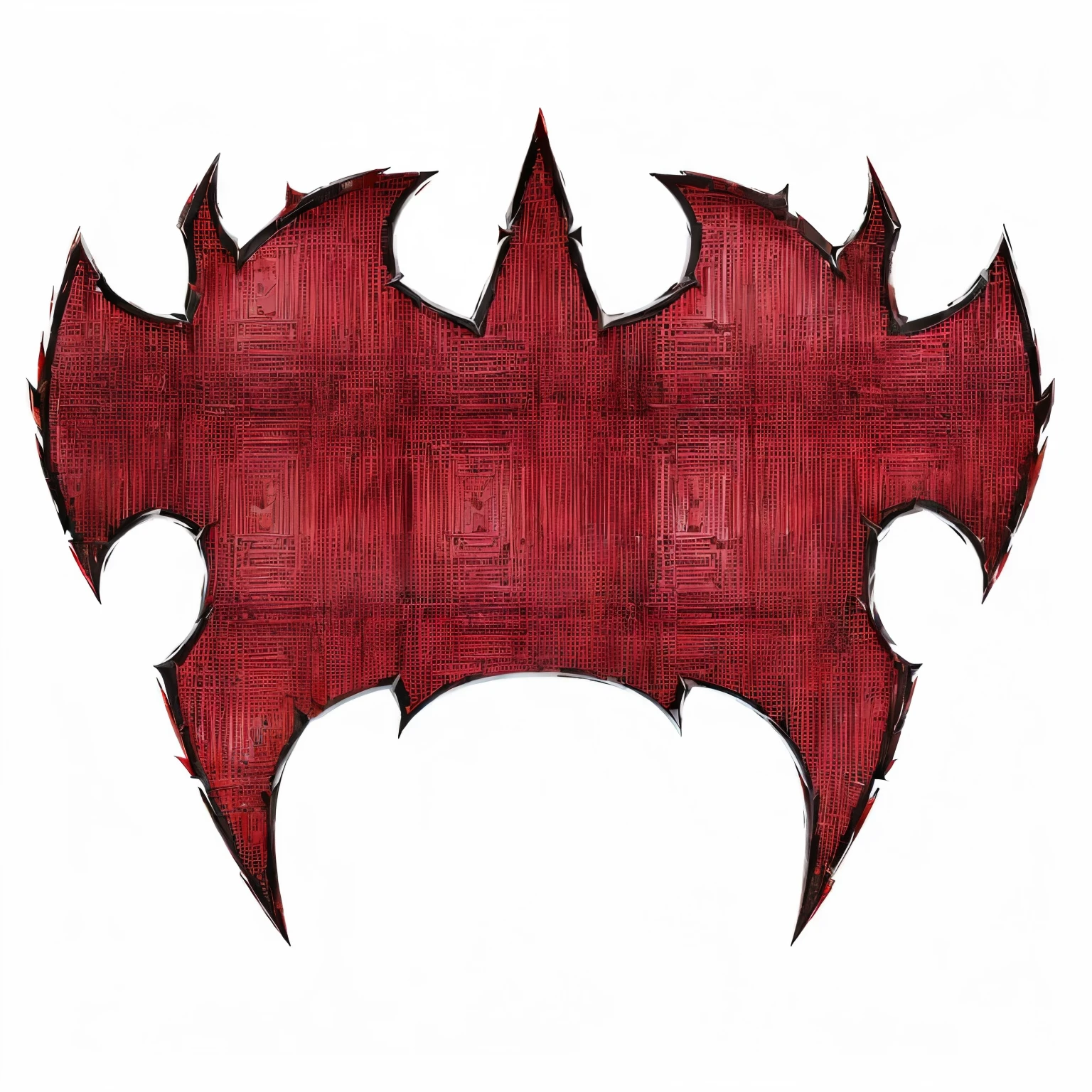 a red and black bat with horns on it, batoidea shape, red demon cyberpunk symbols, prince crown of red gears, carnage fangs, black and red reflected armor, batwings, draconic design, red demon armor, crimson fire head, gorget, random detail, demon, visor, top half of body, imperial symbol, giygas