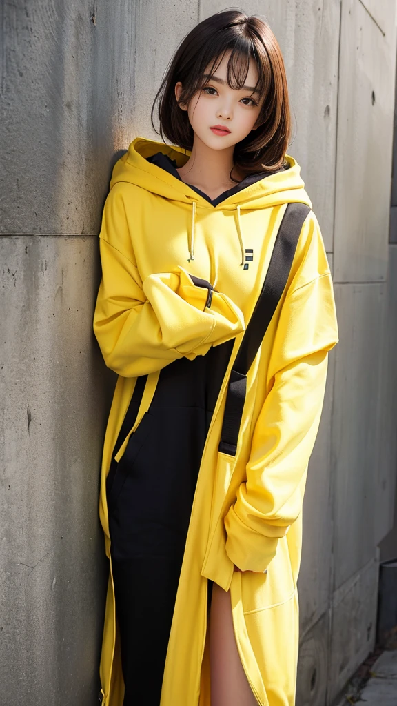 remove long piece of yellow hoodie cloth