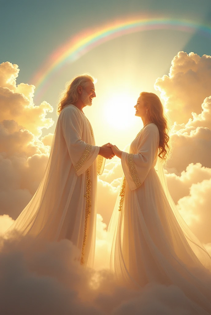 Gugu Liberato receiving Silvio Santos in heaven