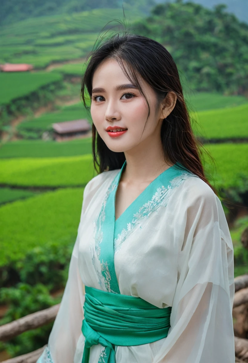 Rô bốt với cấu kiện tinh xảo, cầm súng máy siêu hiện đại, tư thế dọa nạt, hung dữ. Photo taken with Canon EOS R5 85mm f/11, sharp mode of people and surrounding landscape. Image quality 8K, realistic, masterpiece, sharpest and highest contrast, excellent depth of field, stereoscopic light.
