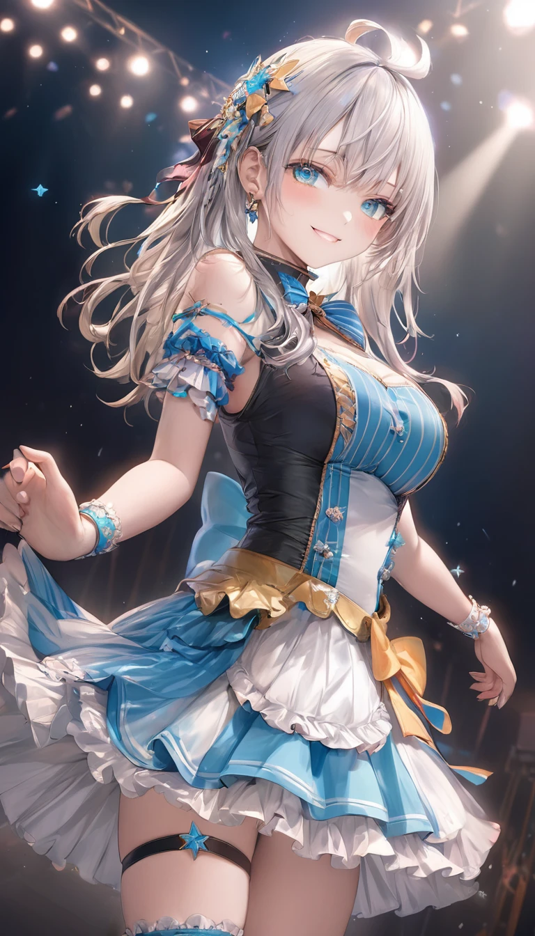 (8KRaw photography、top-quality、masuter piece:1.2)、ultra-detailliert、ultra res、(realisitic、rialistic photo:1.37)、portlate、high-definition RAW color photography、Professional Photography、highly detailed and beautiful、ighly detailed、8KImage wallpaper、amazing detailed、huge filesize、Official art、Highly detailed CG Unity 8KWallpapers of、highly detailed beautiful girl、extra detailed face、extremely detailed eye、highlydetailed skin、extremely detailed fingers、highly detailed nose、very detailed detailed mouth、Perfect Anatomy、细致背景、18year old、10 generations、Cute girls、Realistic body、de pele branca、glistening skin、Handsome body、A light-haired、kawaii、kawaii faces、Lifelike face、Delicate eyes、Sauce order、Looking up、front facing、thick thigh、(Highly detailed white skin)、Tecateca、embarassed face、Excited face、Muchimuchi、Posing, (Big ass:1.33)、((I want to see up to the kneecaps))、(Open your legs)、(Blue Bikini :1.22)、Wearing high heels、smile、((Blue sexy bikini :1.3))、(((Lift the skirt、Lift the skirt yourself)))、huge smile、((with round face:1.4))、((Captures the entire leg up to the shin:1.4))、((get blush:1.4))、((Small:1.3))、((drooing eyes:1.4)).