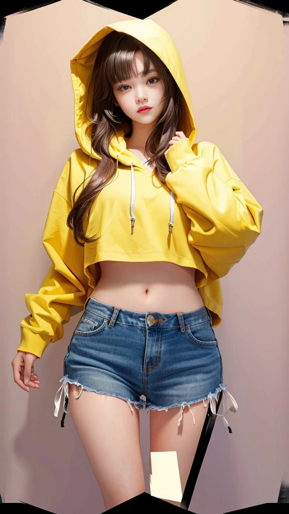 remove long piece of yellow hoodie cloth