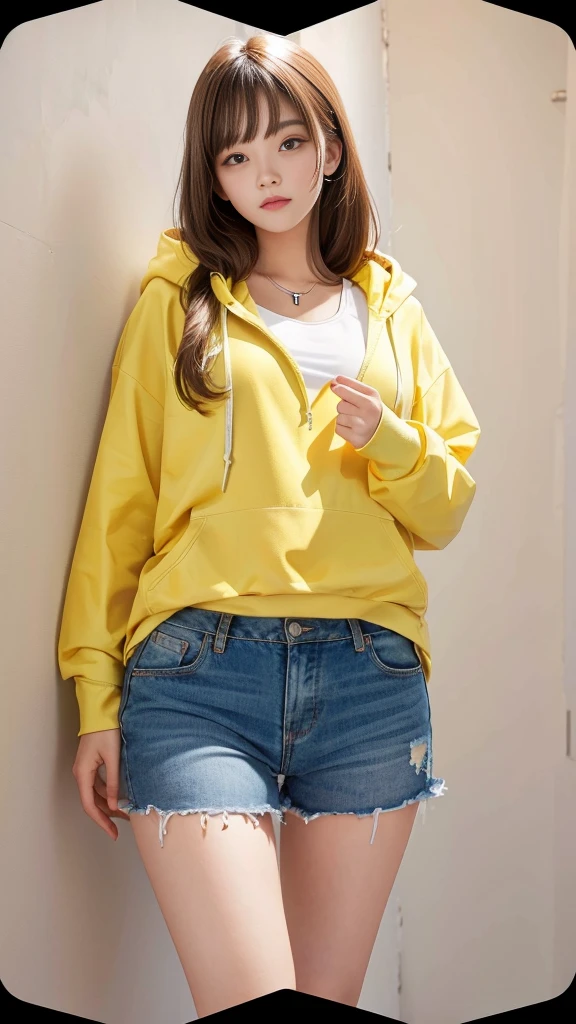 remove long piece of yellow hoodie cloth