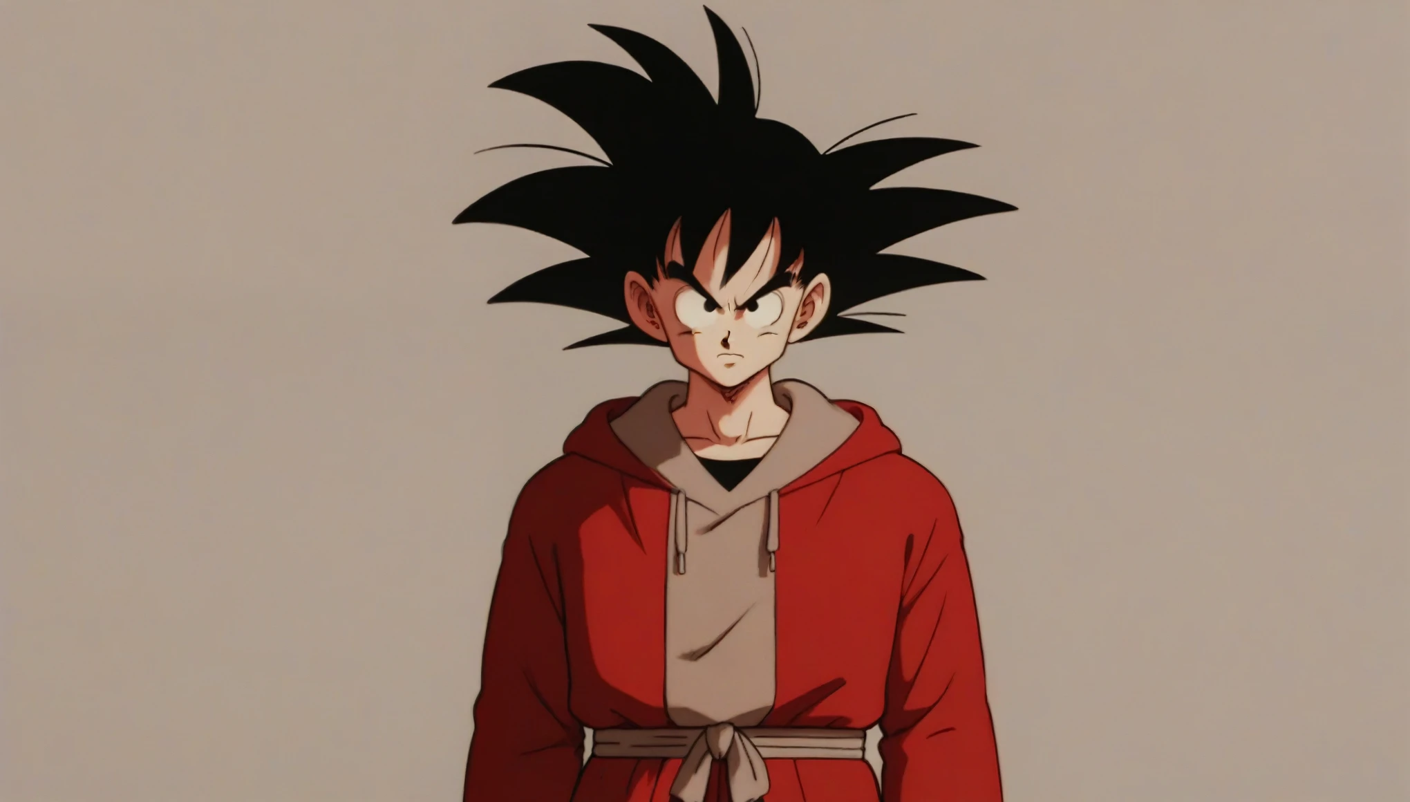 Son Goku, Old age, Black Hair, Iris, Spiked Hair, Jedi Robe, Hooded Robe, Red Robe, フードをsuffer, suffer,