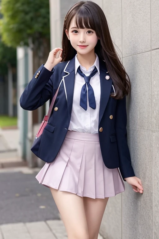 cute､high school girl､uniform､blazer､mini skirt､See-through､Fluttering in the wind