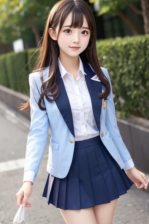 cute､high school girl､uniform､blazer､mini skirt､See-through､Fluttering in the wind
