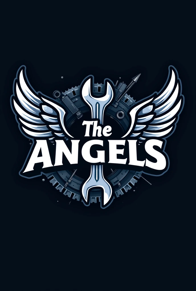 A MECHANIC SHOP LOGO "the Angels"