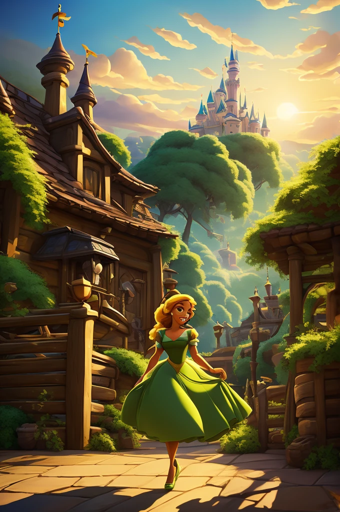 A Disney Pixar animted picture of Tiana