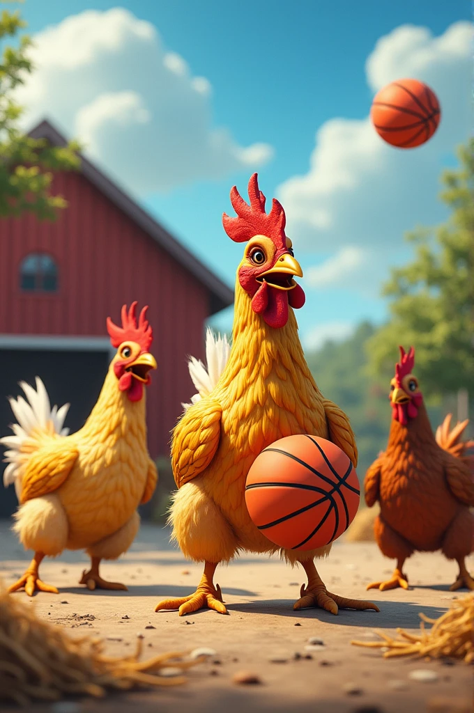 Chickens and basketballs
