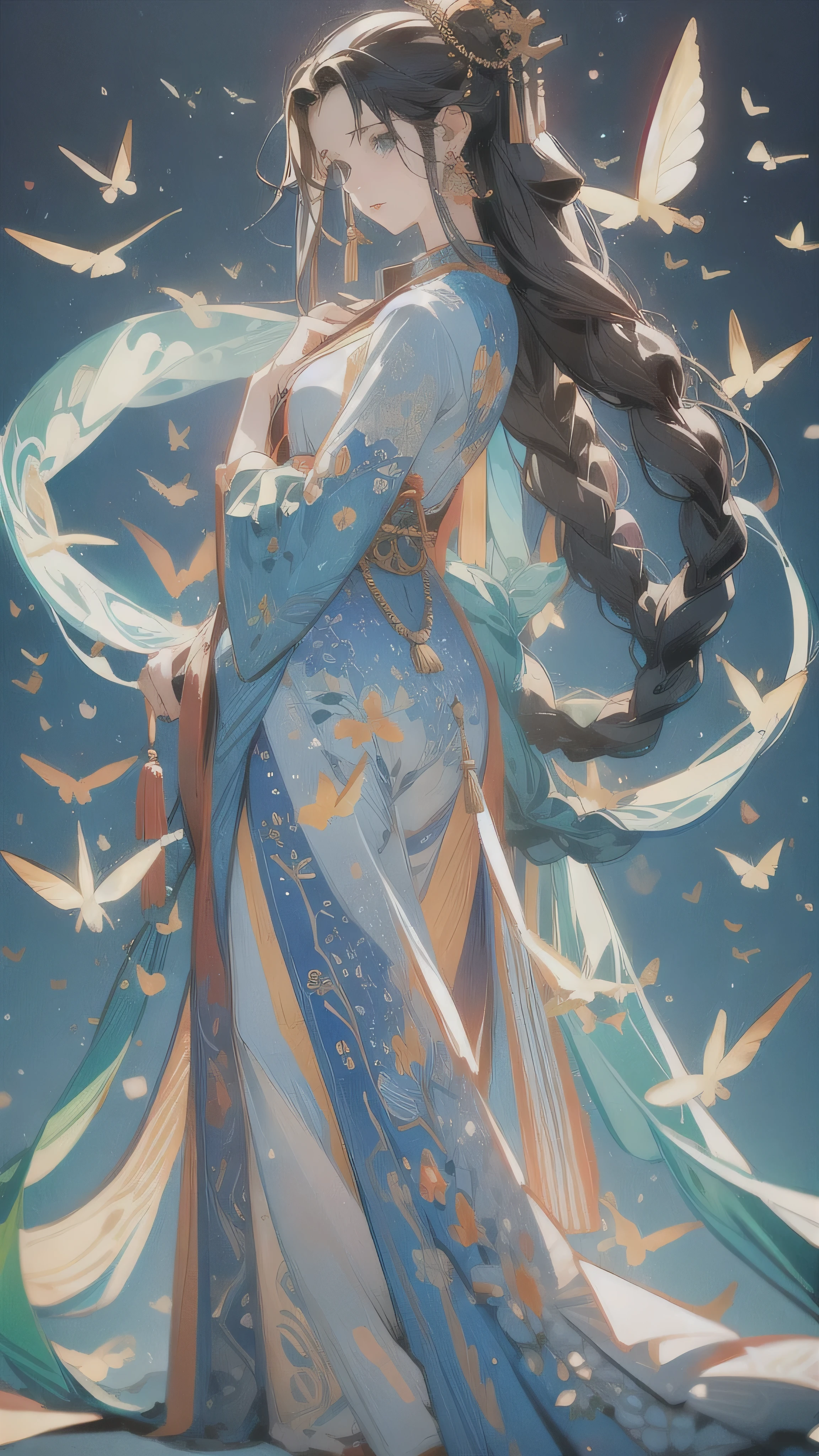 ,(masterpiece:1.2, high quality), (pixiv:1.4),Song dynasty strokes，full-body shot