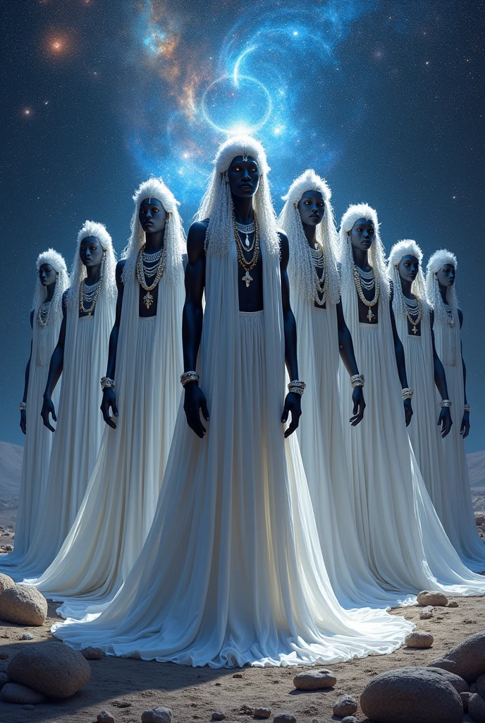 ten mens, black fur, white clothes, white gown, I hope, African deities, blacksad, stark, King of the Universe, Father of creation, mighty, King of the Orixás, space lord, Loving Father, creator of all things, white hair, children's bread
