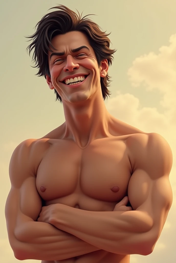 No background make a body which should look like srk laugh face not too much but a little bit . No clothes 