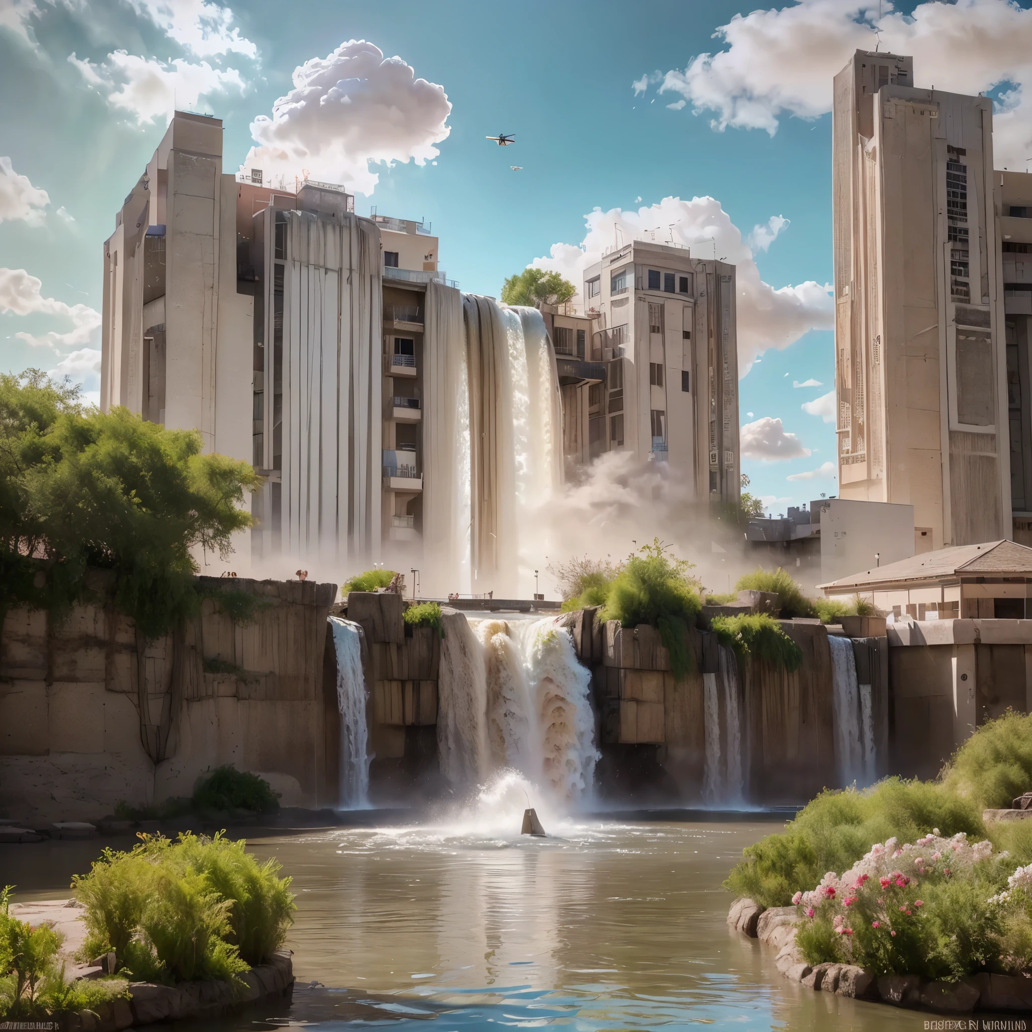 (8k, highest quality, masterpiece, final fantasy style: 1.2), (unRealistic, photoRealistic: 1.37), Dreamy landscape, Fantasy, Unsurreal landscapes, Super detailed, Flying Castle, Floating Island in the Sky, Seven-colored swirl of light, Intense lightning, nebulas,Complex Light, Colored light, Large Lake, Starry sky reflected on the lake surface, Countless shining stars, Meteors,  Reflections , (A pillar of light emanated from the ground:1,2), (((roses and orchids gardens , bright day , pink and blue clouds, waterfalls in the sky, realistic style, Hyperrealism drawing, a flying pirate spaceship floating above the  clouds)))) , burning skyscrapers, , timeless realms, stunning  princess  ,  casting spell, healing light magic effect, in a magical lagoon of the fairyland, crystal clear water surface reflections, sharp focus, looking at viewer, (close-up:0.9), (bright white theme:1.2), (bright white tone:1.2), (deep blue tone:1.3),((( realistic, Hyperrealism, vivid colours , landscapes , alien cyborgs , science fiction themes))), 