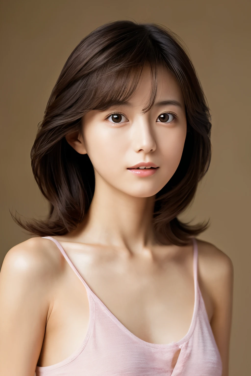Masterpiece, Photogravure, High quality, High resolution, a photo captured the beautiful moment of a skinny Japanese woman, 24 years old, {long|short} hair, cute face, detailed face, detailed eyes, anatomically correct body