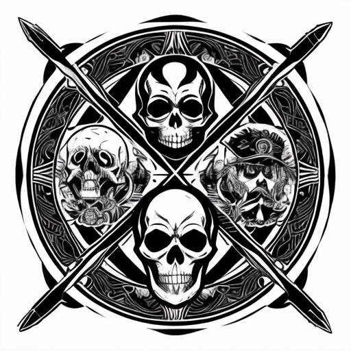 a pile of dead bad guys, coloring page, black and white, white background