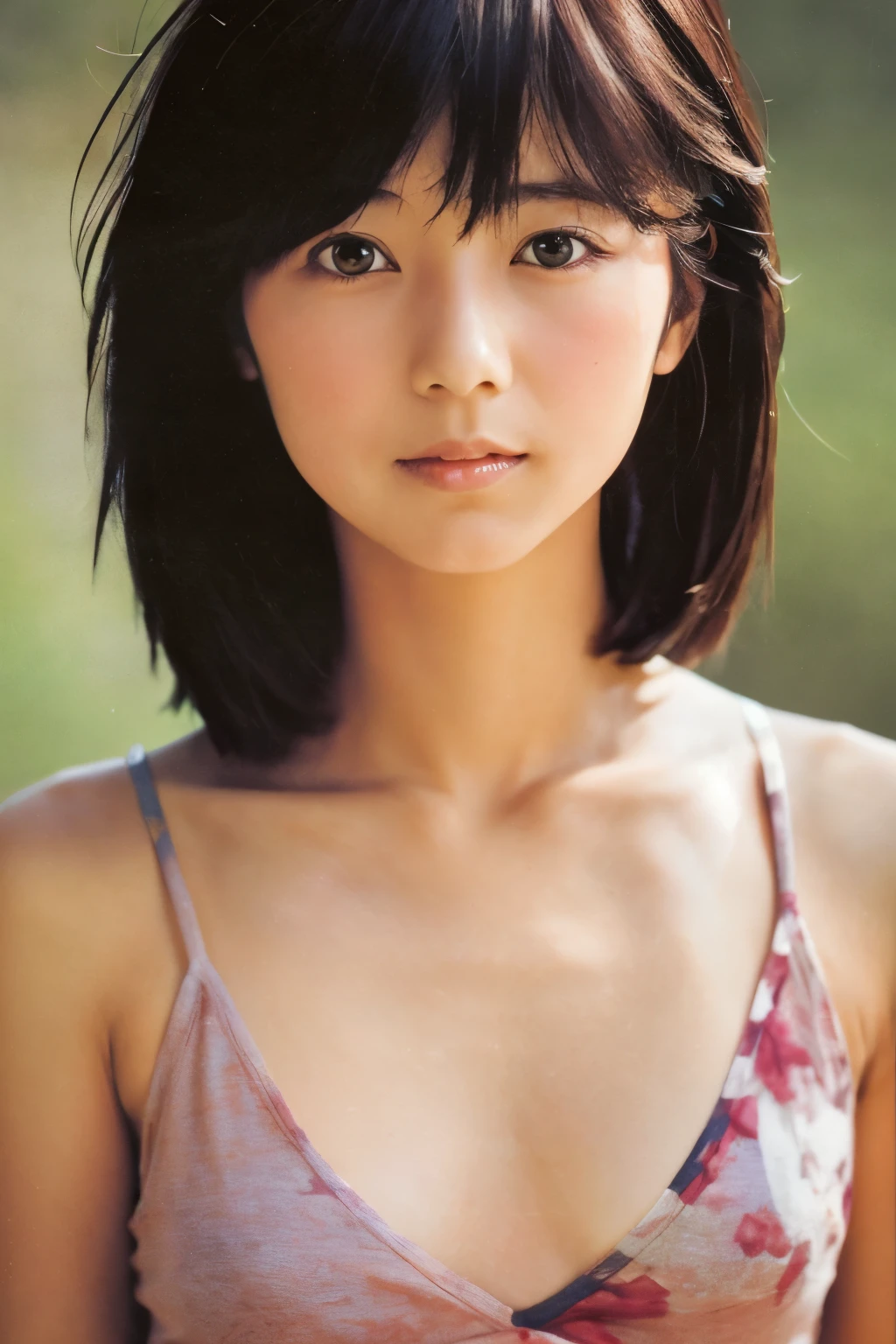 Masterpiece, Photogravure, High quality, High resolution, a photo captured the beautiful moment of a skinny Japanese woman, 24 years old, {long|short} hair, cute face, detailed face, detailed eyes, anatomically correct body