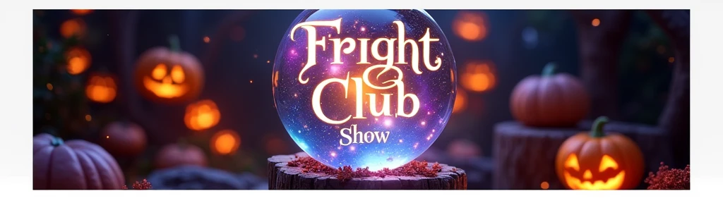 Can you help me improve my logo??
En una bola de cristal 🔮 dentro de ella que diga The Fright Club Show, que se vea mágico 🎃🌌🪄🌟 y que tenga el color 💜❤️💛🧡