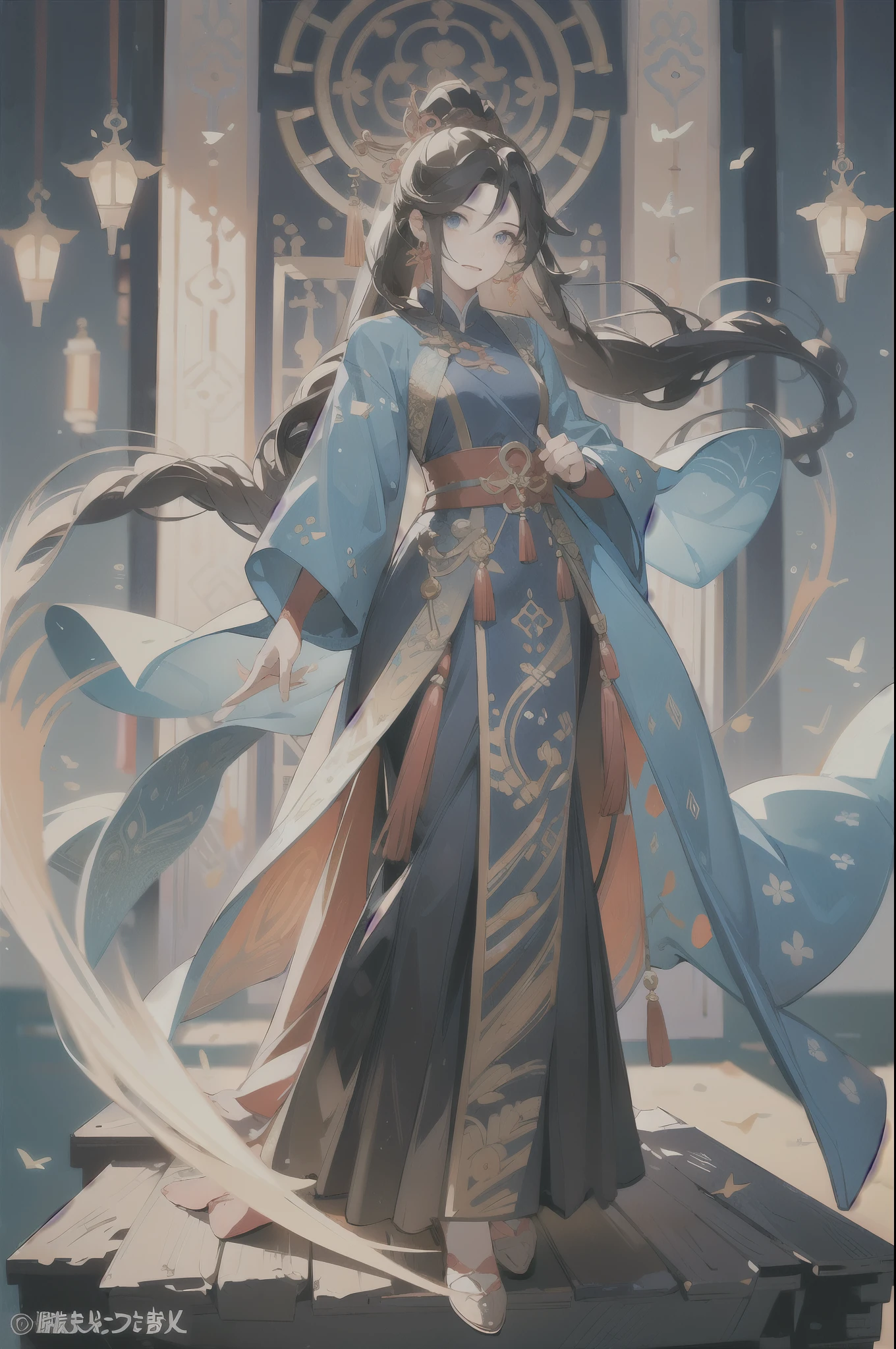 ,(masterpiece:1.2, high quality), (pixiv:1.4),Song dynasty strokes,The face is meticulously depicted,full-body shot