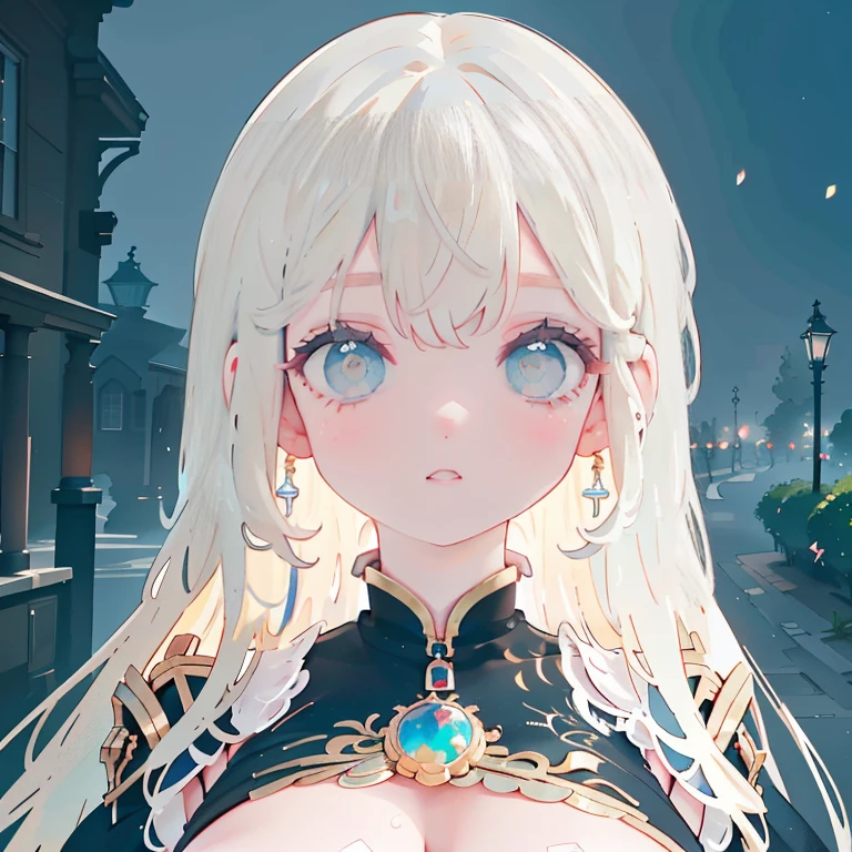 Anime Kawaii sexy Perfect Slim sensual body large breast and huge thighs, An intricate and highly detailed illustration of anime (Young girl). beautiful girl with pointed ears, blond hair, silver accessories, zipper unzipped, elegant, (best quality,4k,8k,highres,masterpiece:1.2),ultra-detailed,(realistic,photorealistic,photo-realistic:1.37),portrait,fantasy,cinematic lighting,dramatic colors,chiaroscuro,moody atmosphere