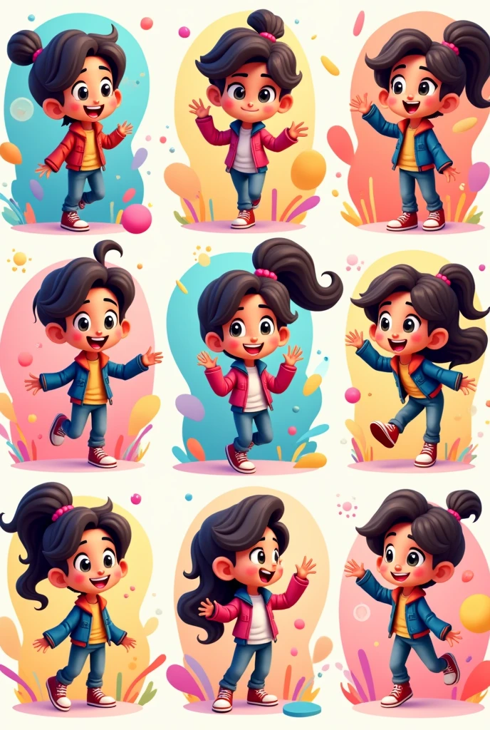 Keep this avatar but with different poses so I can use it in social media posts