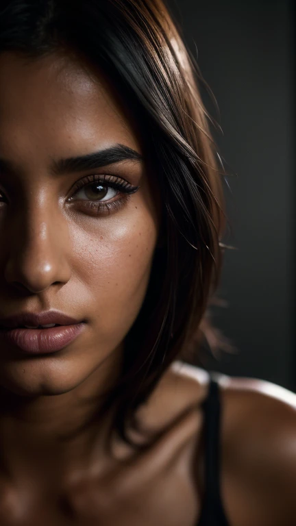 (close up, editorial photography of a 21-year-old Egyptian woman), (high-detailed face:1.4) (ssmile:0.7) (background inside dark, temperamental, private study:1.3) ass pov, por Lee Jeffries, Nikon D850, film stock photography ,4 Kodak Portra 400 ,f1 camera.6 lenses ,rich colors ,hyperrealisti ,realistic texture, dramatic lighting , Cinemastill 800,