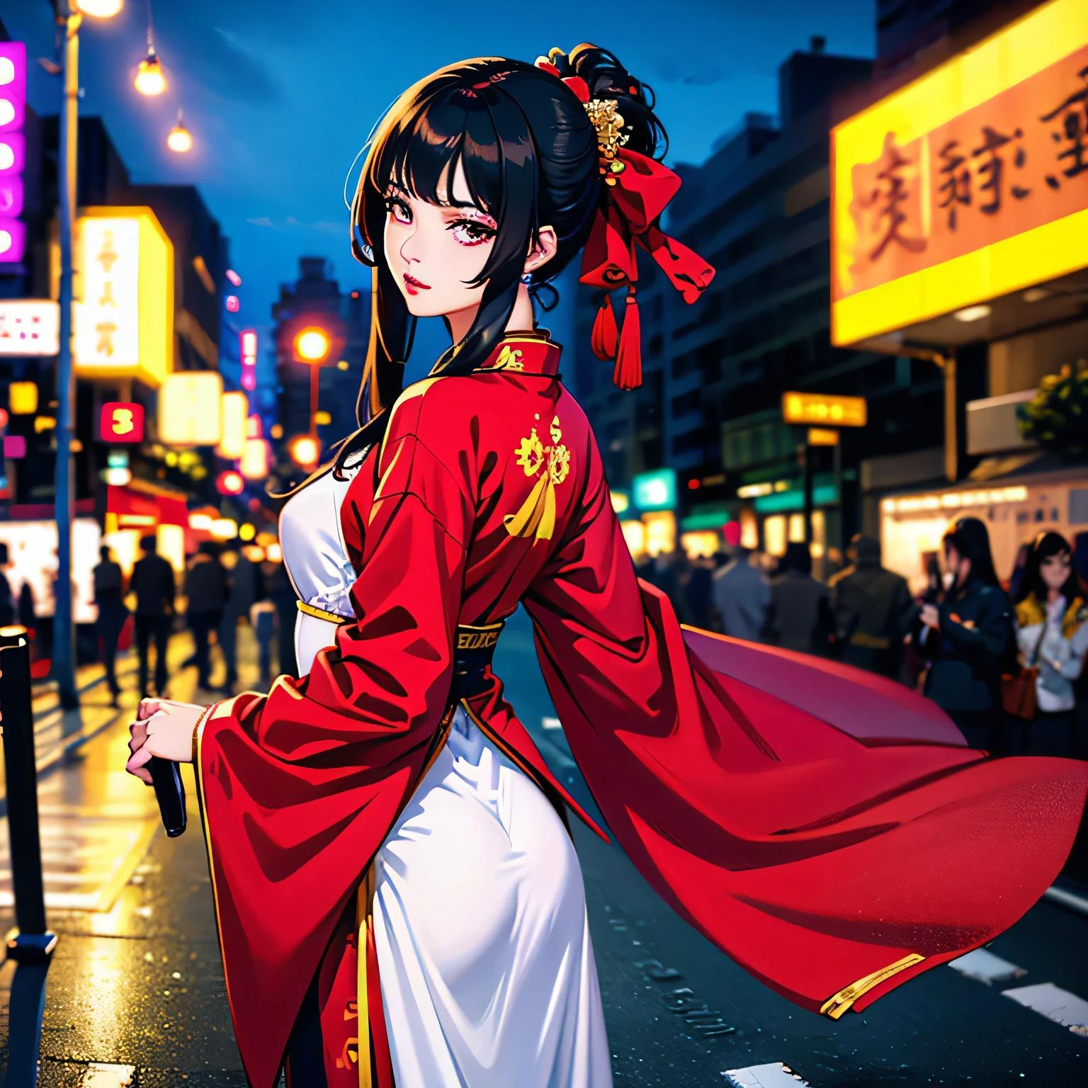 1girl.only,Hanfu,chinese clothing,(rear:1.2),Cinematographer, masterpiece, Photo realism,The best quality, super high resolution, RAW photo, photo session, professional, amazing detail, Color, surrealism, masterpiece, The best quality, HdR, point of view, highest qualityr, sharp focus, Digital Artistic Representation, 8k,