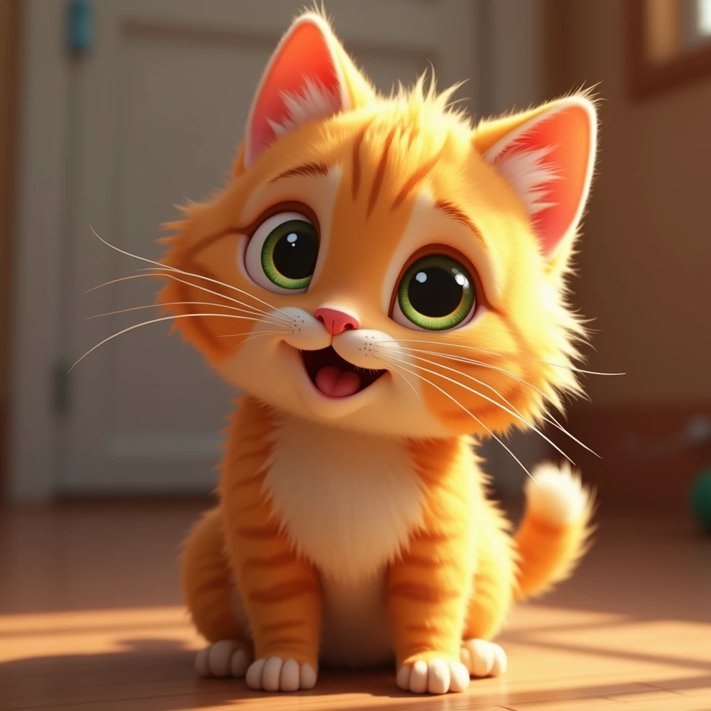 Pixar-style cat