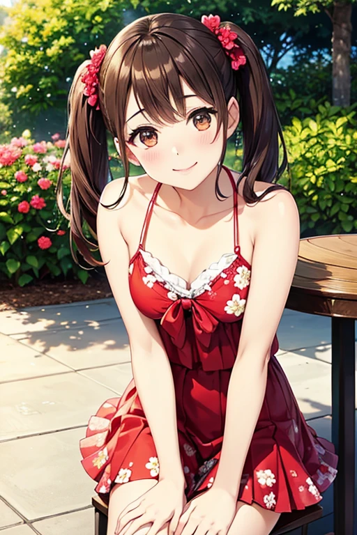 Yumi Fukuzawa、Shiny brown hair,Medium Hair, 、(( , Twin tails、)),Beautiful brown eyes、Sparkling eyes, fine grain、smile、Very fine eye、Very detailed顔, Very detailed目,Cowboy Shot、

(Photorealistic:1.4, 8k), Highest quality, masterpiece, 超High resolution, Perfect dynamic composition,Highest quality, Very detailed, Very delicate and beautiful, High resolution, Very detailedCG, masterpiece,
 
So cute and beautiful,(Teen),Bikini with red floral pattern,(Very delicate and beautiful face and eyes),(Mid Shot:1.2),
smile,Black Hair,Are standing,Leg details,Dynamic pose,Browsing Caution,share,Dynamic Angle,View your viewers,
Poolside,Flowers in a planter,(Splash),(Highest quality,Tabletop:1.2),High resolution,alone,
Natural light,Hair blowing in the wind,Beautifully detailed skies,