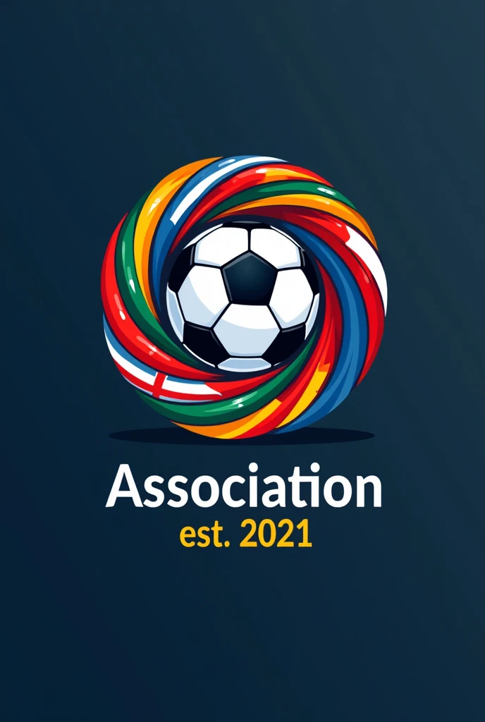 Je veux créer un logo pour "Association Niche". Je veux ajouter une langue dans un ballon de football. Puis est. 2021