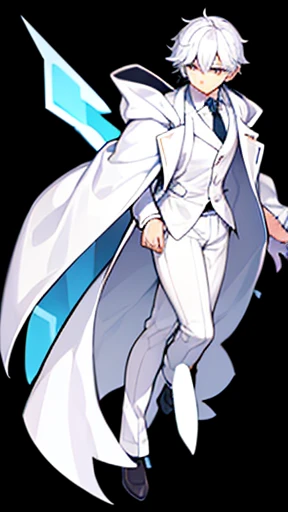 Age 35、Man in white coat Full body illustration without head doctor Glasses、seems kind Background white Background Transparent