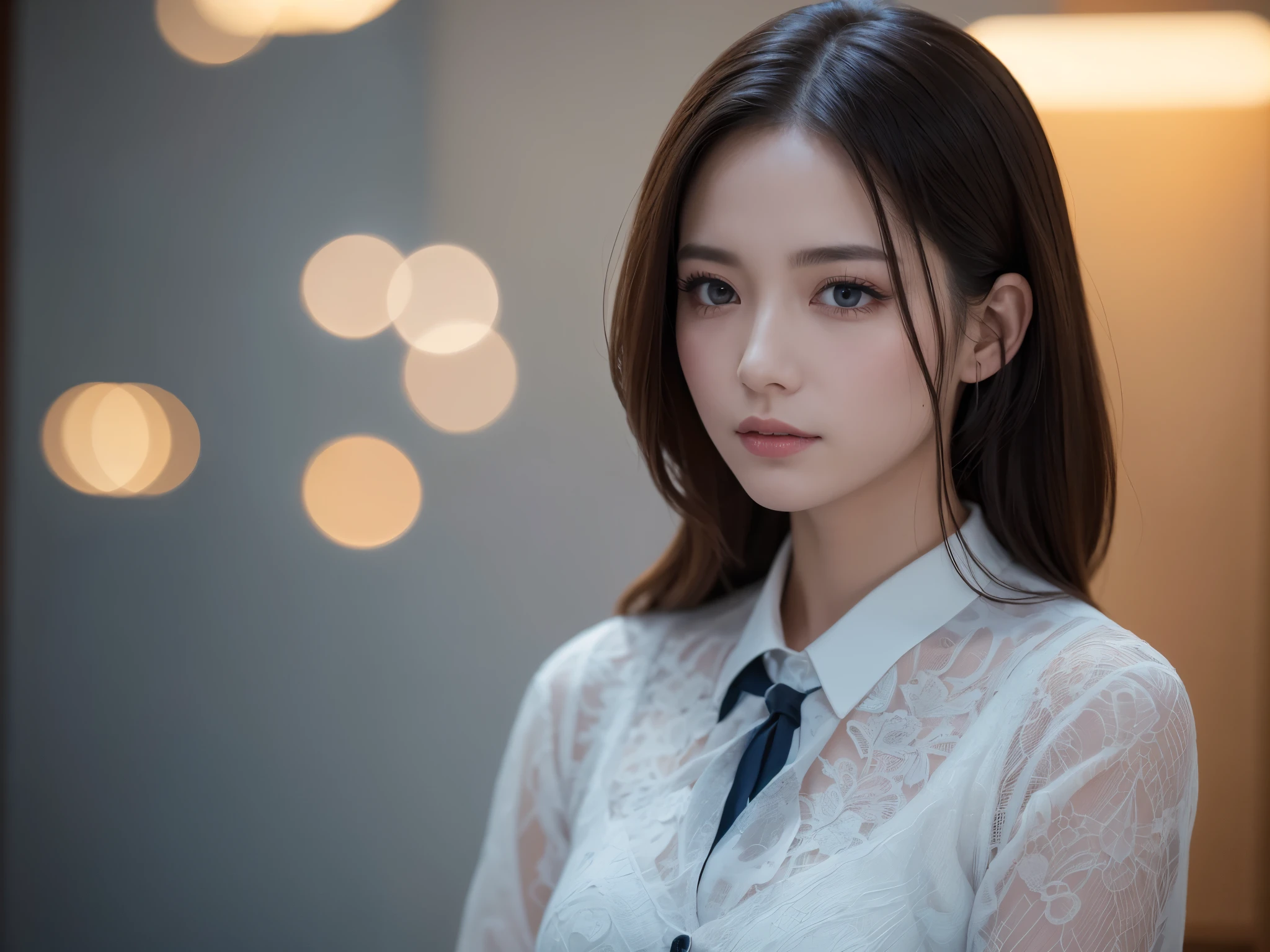(cowboy shot),Beautiful Eyes, Very detailed目と顔, Long eyelashes, elegant office lady, (Highest quality,4K,8k,High resolution,masterpiece:1.2),Very detailed,(Realistic,photoRealistic,photo-Realistic:1.37),High resolution,超High resolution,Studio Lighting,Ultra-fine painting,Sharp focus,Physically Based Rendering,Very detailed説明,Professional,Vibrant colors,Bokeh,Intricate details,highly Realistic,photoRealistic portrait