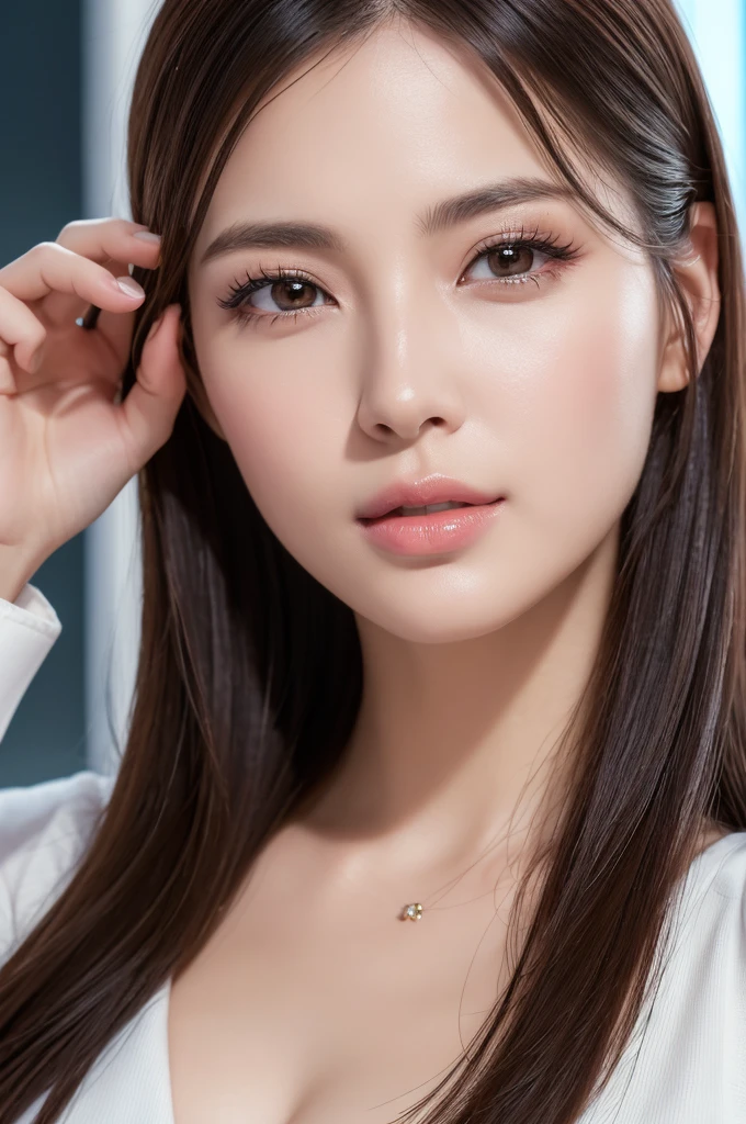 Beautiful attention to detail, Beautiful lip detail, Very detailed目と顔, Long eyelashes, elegant office lady, Professional business attire, Office Environment, machine, computer, document, (Highest quality,4K,8k,High resolution,masterpiece:1.2),Very detailed,(Realistic,photoRealistic,photo-Realistic:1.37),High resolution,超High resolution,Studio Lighting,Ultra-fine painting,Sharp focus,Physically Based Rendering,Very detailed説明,Professional,Vibrant colors,Bokeh,Intricate details,highly Realistic,photoRealistic portrait