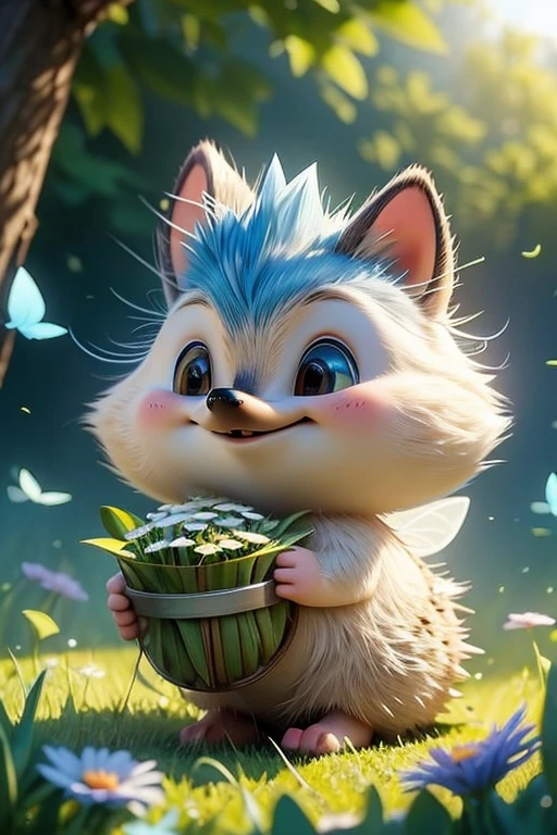 Hedgehog, like a dancer, he stands in the grass,
White mushroom in hands, inhales tenderly.
the sun is shining, Like gold, up,
The world around is blooming, joy fills.Happiness beats in the heart, delight and bliss,
The spring moment gives peace.
Butterflies are circling, dancing in a circle,
Fly, like fairy tales, into the blue sky.A cute hedgehog pleases the eye in the meadow,
In the tenderness of nature there is care and softness.
In the heart of spring there is magic and grace,
Warmth and coziness, like light in harmony.The wind whispers softly, playing with leaves,
Every moment is like a miracle, blossoms in the soul.
Hedgehog с грибом, under the blue sky,
The fairy tale of spring remains in the heart forever.