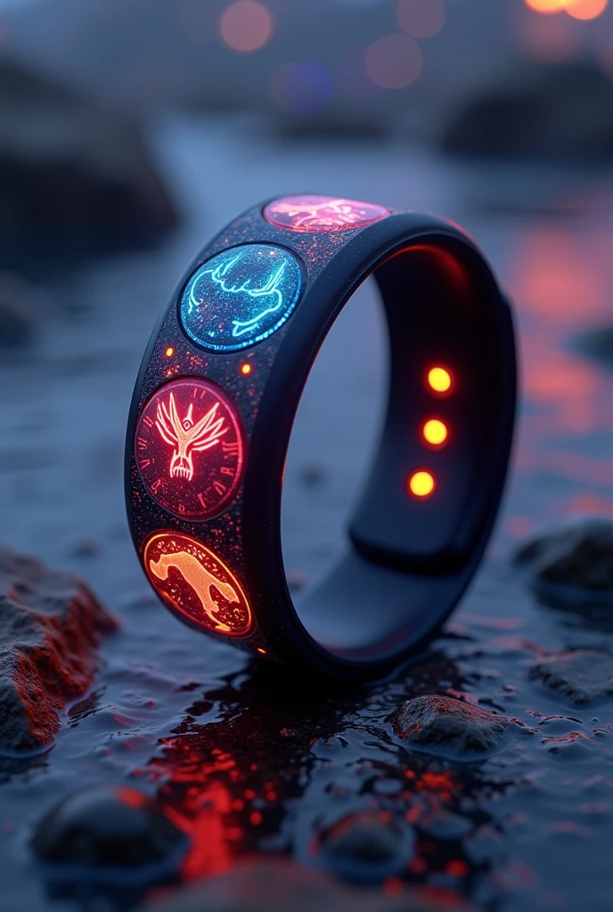 Create a digital plastic bracelet, waterproof, personalized anime and has sensors that capture emotions and a reader that informs the type of emotion and heartbeat.