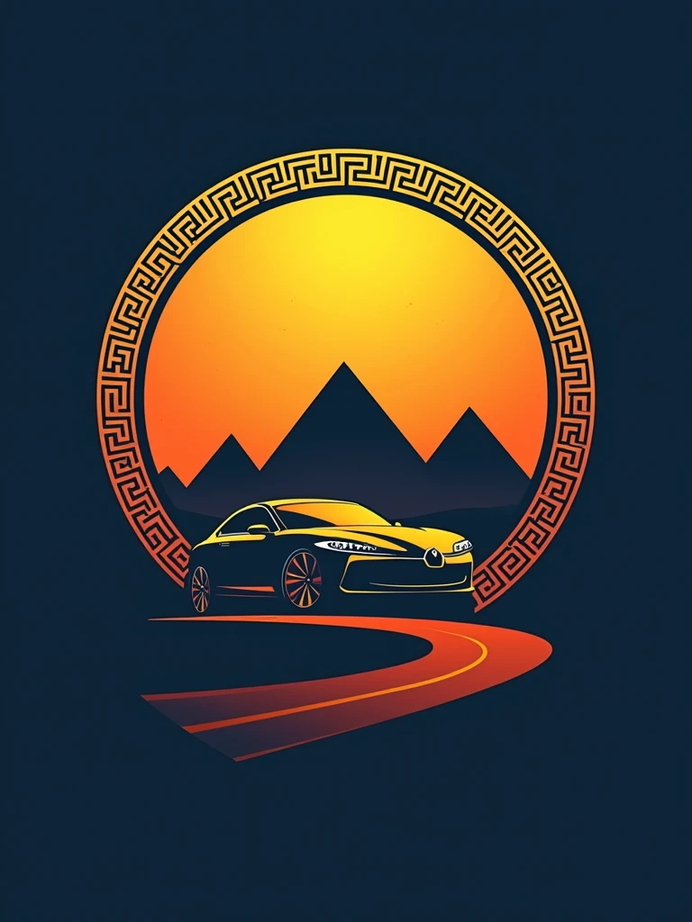Car transportation company logo , Egypt , details , 4k