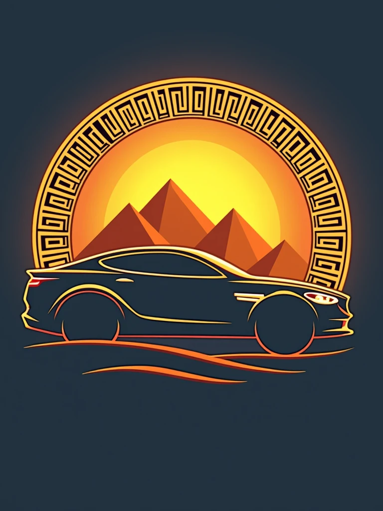 Car transportation company logo , Egypt , details , 4k