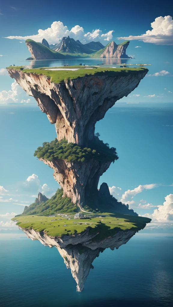 Create realistic photos,A place of extraordinary beauty,Floating islands in the sky,Sci-fi description,HD。