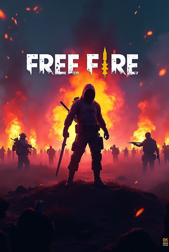 Free fire logo 8k