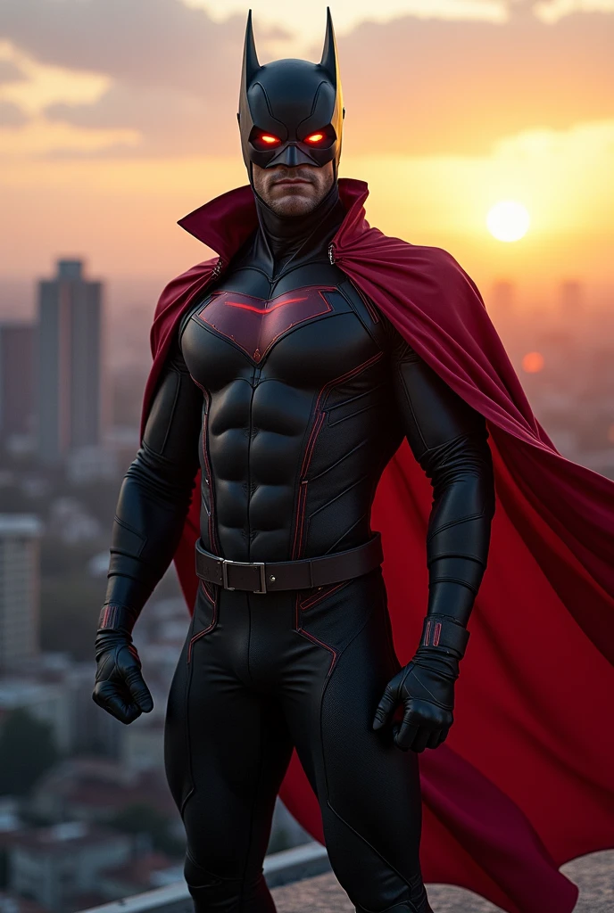 Image of a masked superhero wearing a long jacket