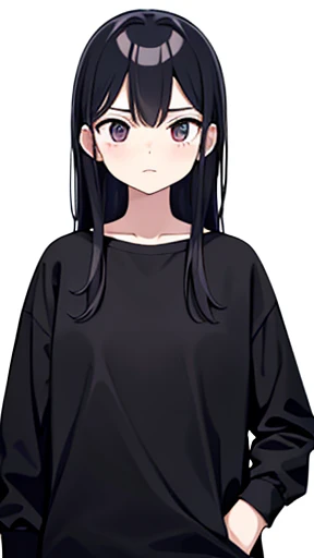 Childhood friend、aggressive。
woman,Adult sister Standing illustration of the upper body without the head 、seems kind Background white Background Transparent