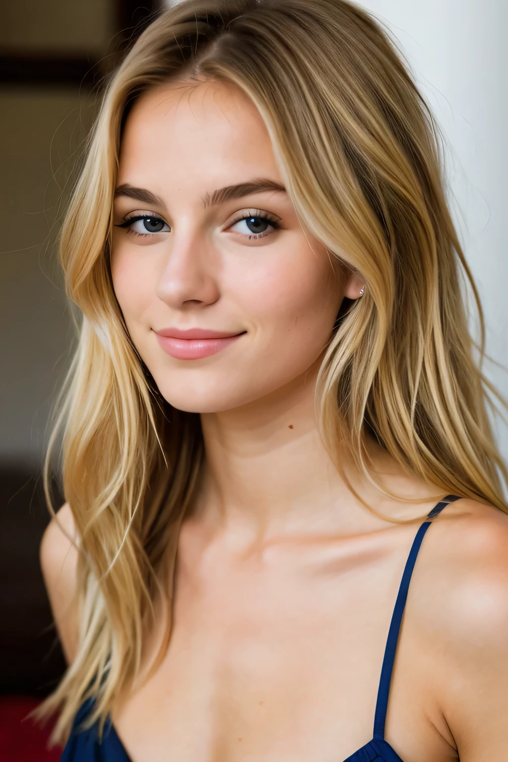 Meilleure qualité, détaillé, fille de 20 ans, de face, longs cheveux blonds, européenne,