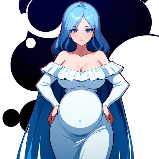 Mother,35 years old,人妻 A pregnant woman,pregnant,pregnant,pregnant with twins,10 pregnant,Pretty Face,Sexy body,Long hair,wearing white transparent off-the-shoulder dresses,Sexy pajamas