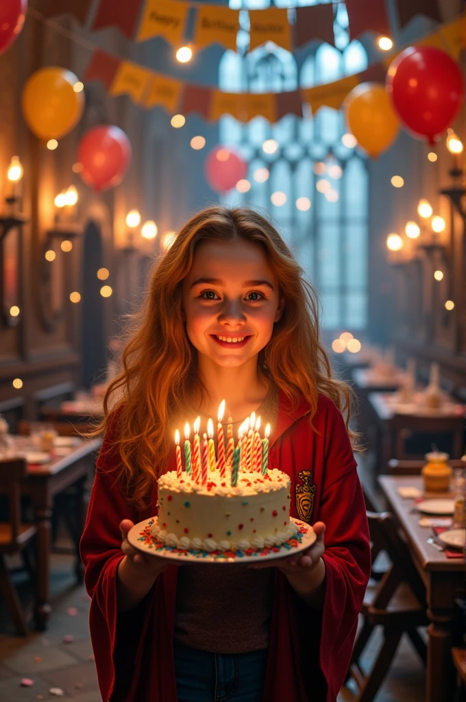 Make a happy birthday image with the Harry Potter character and the name Martha 