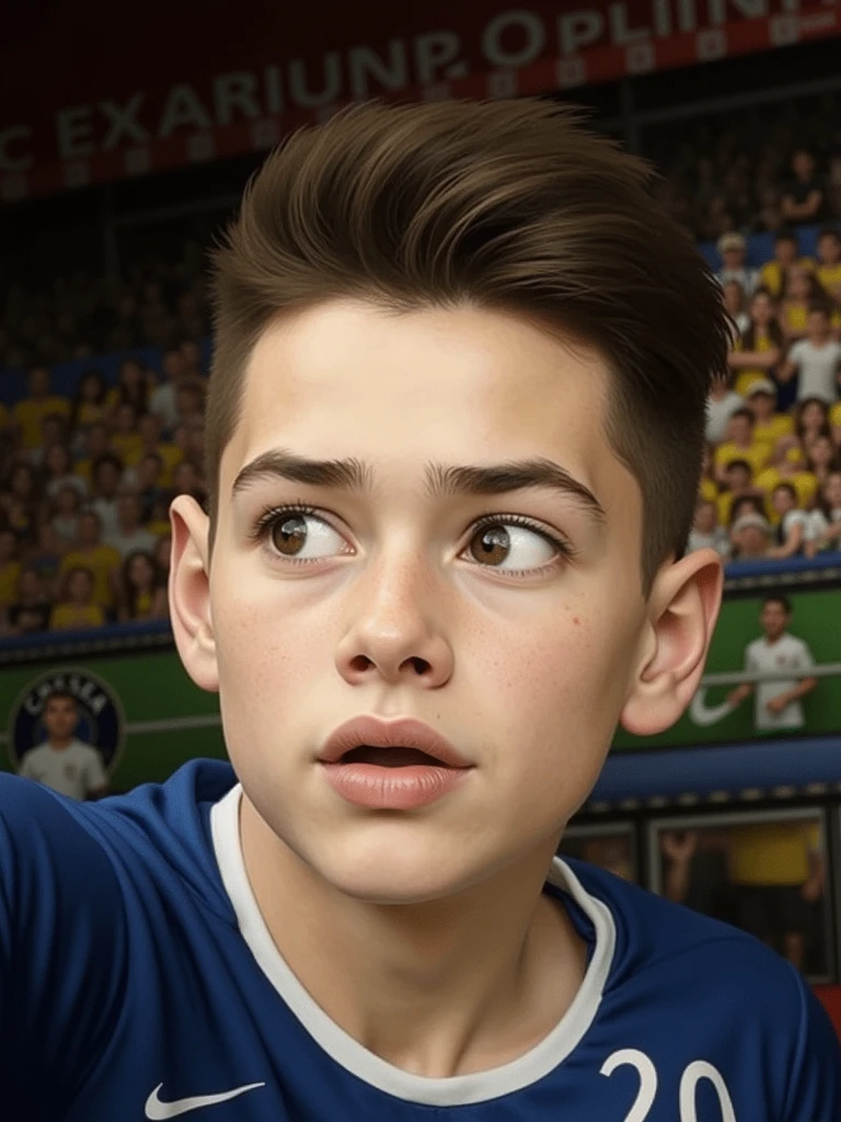 Use that face with a Chelsea shirt looking sideways with the number 20 written on the back.
