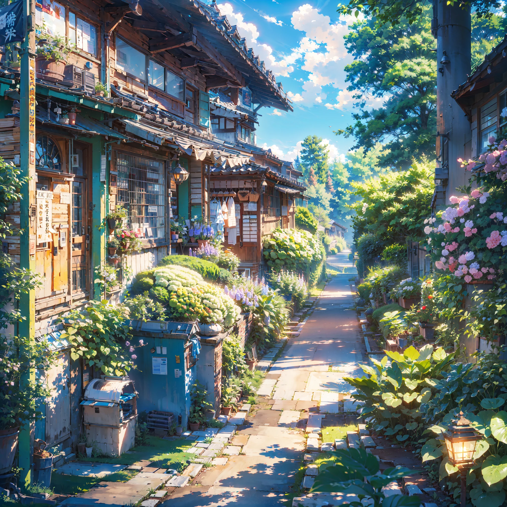 bright blue sky