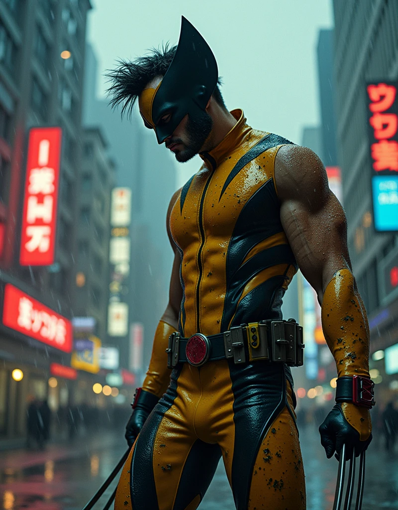 Criar umas imagens
Actor asian Akira kaneda's wolverine as wolverine Year 2099s from X-Men's filmed by ZackSnyder, wolverine dress traje semi rasgado , fighting against thugs X-men Full body , traje rasgado semi Pearl yellow black neon-infused psicodélic fragments splash Snowflakes X-shaped stripes raytracing fashion Week , variant angles, captured with award-winning photography technique, cinematic, dark environment, bokeh, grainy, urban-xmen setting, blurry, IMAx, filmed with Kodak portrait 400, 200mm, f2.8, high resolution, teal filter.Adicione efeitos com chuva, e. Novas cores e trajes diferente em cenas imagens feita,